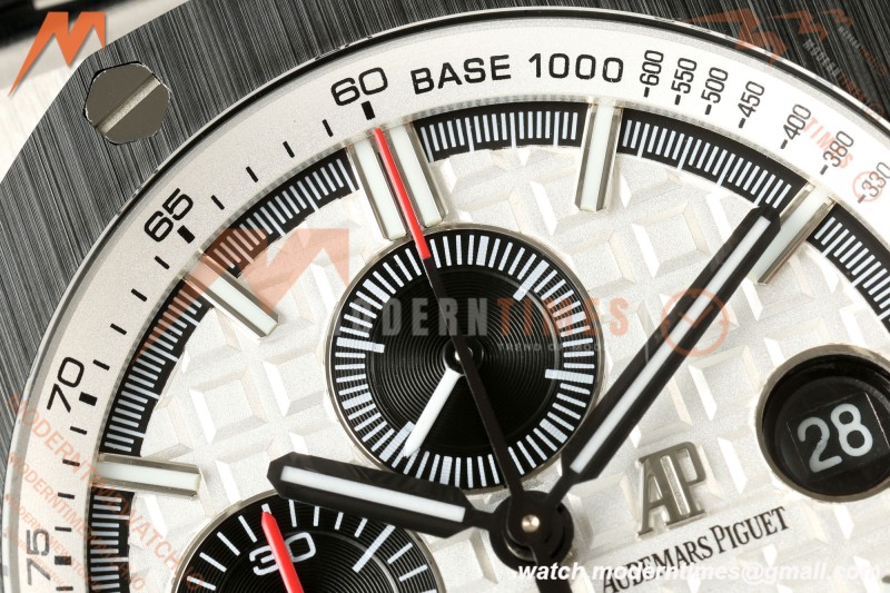 Audemars Piguet - AP ROO Chronograph 26400SO 44mm CER/SS/RU Wht/Blk JF A3126