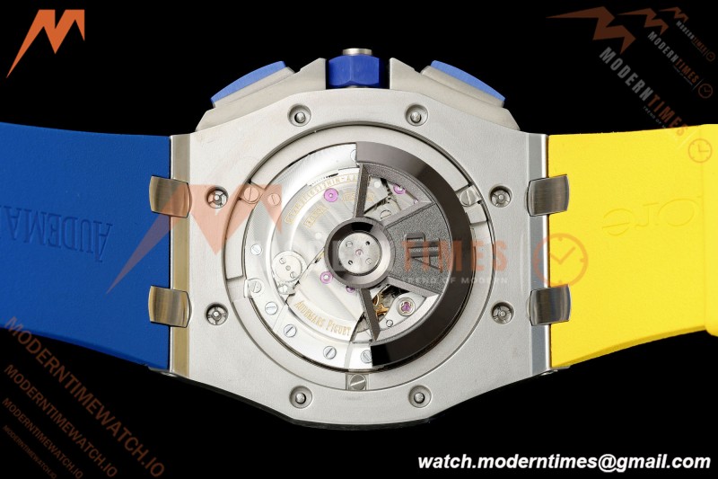 Audemars Piguet - AP ROO Chronograph 26400SO 44mm CER/SS Blue/Yellow RU Blu/Silver JF A3126