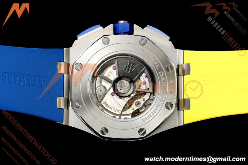 Audemars Piguet - AP ROO Chronograph 26400SO 44mm CER/SS Blue/Yellow RU Blu/Silver JF A3126