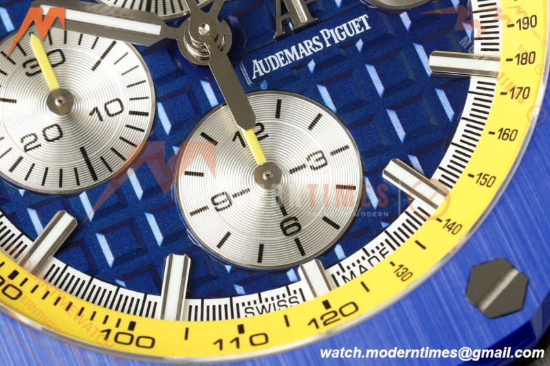Audemars Piguet - AP ROO Chronograph 26400SO 44mm CER/SS Blue/Yellow RU Blu/Silver JF A3126
