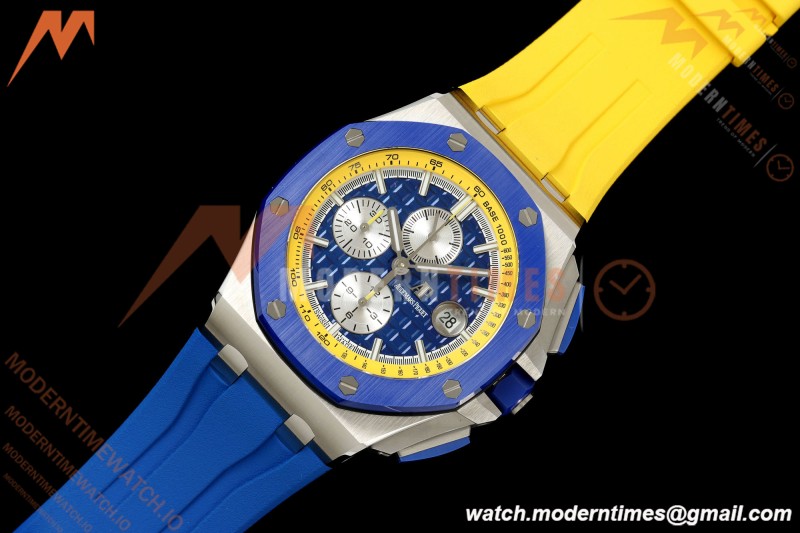 Audemars Piguet - AP ROO Chronograph 26400SO 44mm CER/SS Blue/Yellow RU Blu/Silver JF A3126