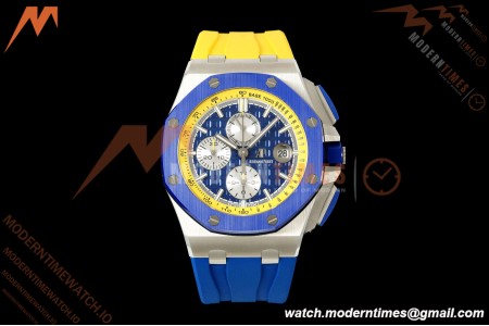 Audemars Piguet - AP ROO Chronograph 26400SO 44mm CER/SS Blue/Yellow RU Blu/Silver JF A3126