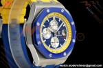 Audemars Piguet - AP ROO Chronograph 26400SO 44mm CER/SS Blue/Yellow RU Blu/Silver JF A3126