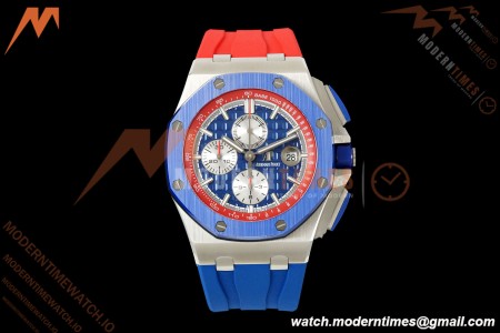 Audemars Piguet - AP ROO Chronograph 26400SO 44mm CER/SS Blue/Red RU Blu/Silver JF A3126