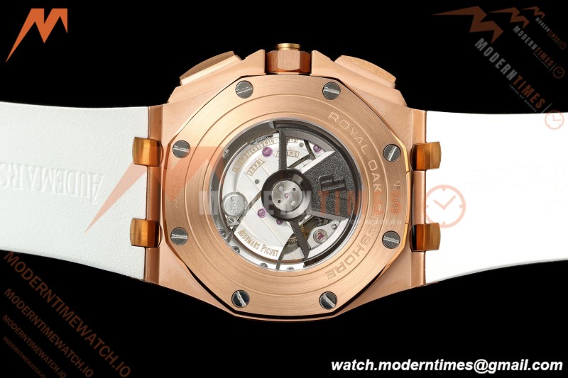 Audemars Piguet - AP ROO Chronograph 26408OR 44mm RG/RU White Dial JF A3126