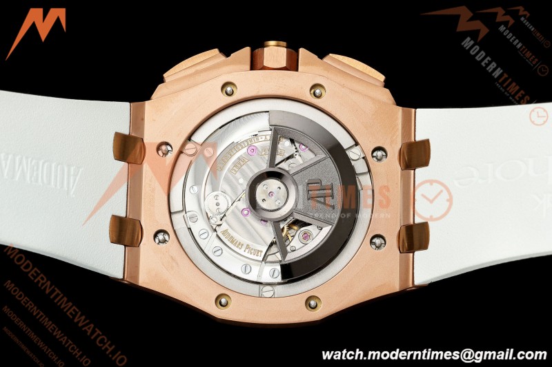 Audemars Piguet - AP ROO Chronograph 26408OR 44mm RG/RU White Dial JF A3126