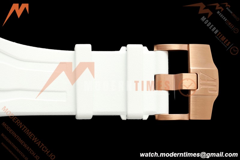 Audemars Piguet - AP ROO Chronograph 26408OR 44mm RG/RU White Dial JF A3126