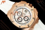 Audemars Piguet - AP ROO Chronograph 26408OR 44mm RG/RU White Dial JF A3126