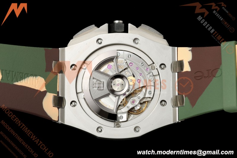 Audemars Piguet - AP ROO Chronograph 26400SO 44mm Green CER/SS Camouflage RU Beige/Blk Dial JF A3126