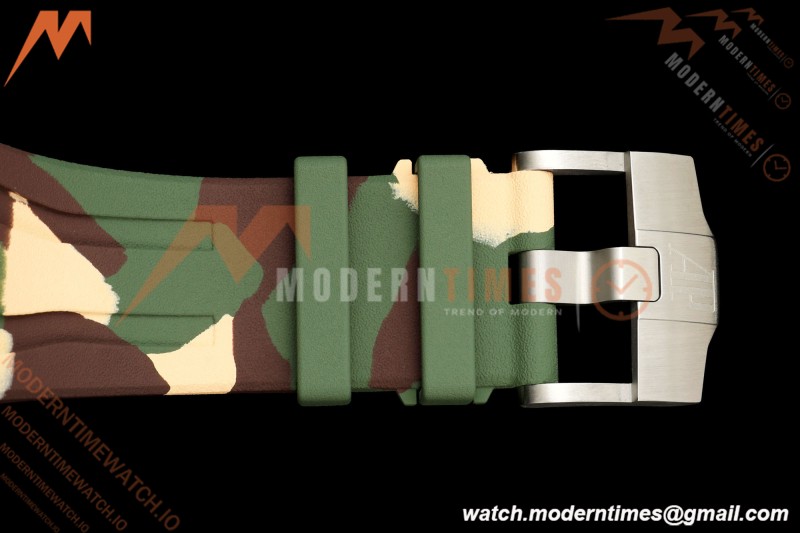 Audemars Piguet - AP ROO Chronograph 26400SO 44mm Green CER/SS Camouflage RU Beige/Blk Dial JF A3126