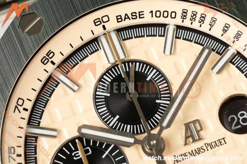 Audemars Piguet - AP ROO Chronograph 26400SO 44mm Green CER/SS Camouflage RU Beige/Blk Dial JF A3126