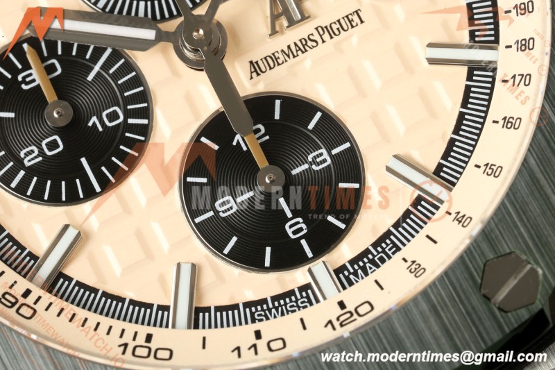 Audemars Piguet - AP ROO Chronograph 26400SO 44mm Green CER/SS Camouflage RU Beige/Blk Dial JF A3126