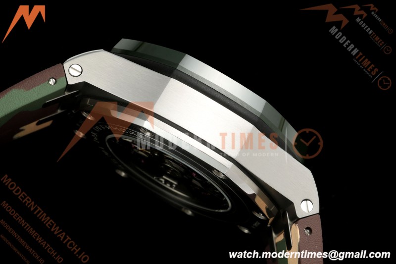 Audemars Piguet - AP ROO Chronograph 26400SO 44mm Green CER/SS Camouflage RU Beige/Blk Dial JF A3126