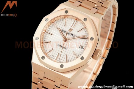 Audemars Piguet - Royal Oak 37mm 15450OR RG/RG Silver Stick IPF A3120