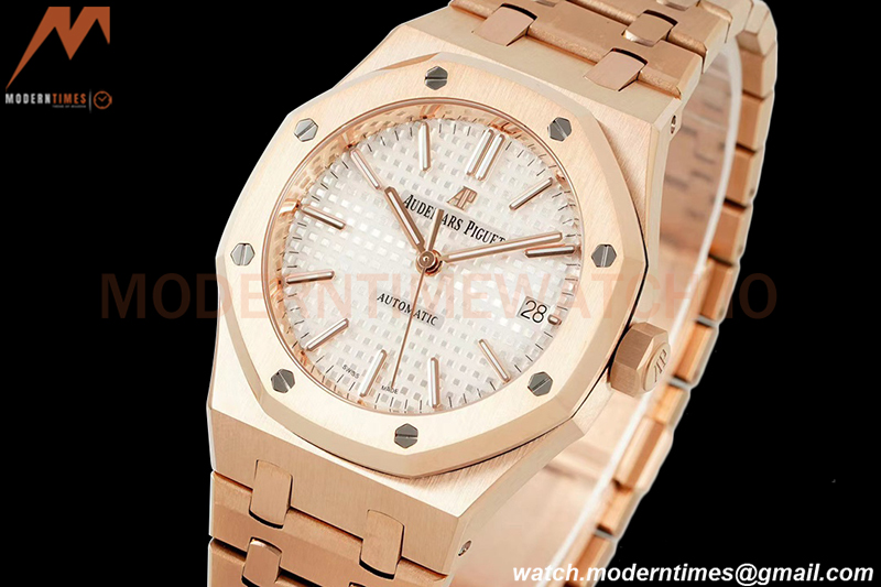 Audemars Piguet - Royal Oak 37mm 15450OR RG/RG Silver Stick IPF A3120