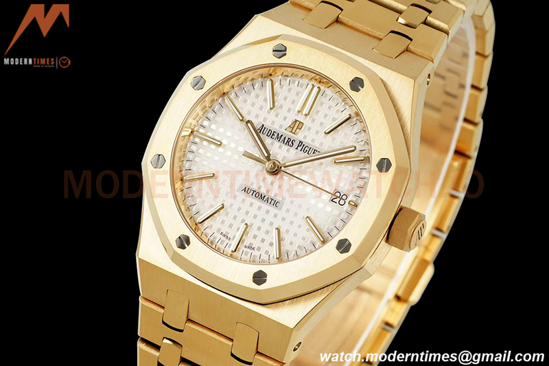 Audemars Piguet - Royal Oak 37mm 15450BA YG/YG Silver Stick IPF A3120