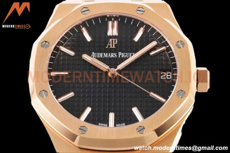 Audemars Piguet - Royal Oak 15500OR 41mm RG/RG Black V2 ZF MY9015