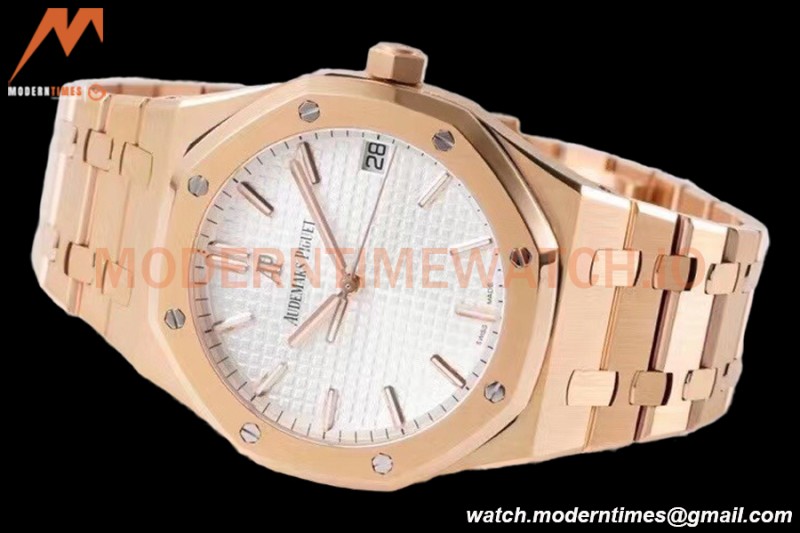 Audemars Piguet - Royal Oak 15500OR 41mm RG/RG White V2 ZF MY9015
