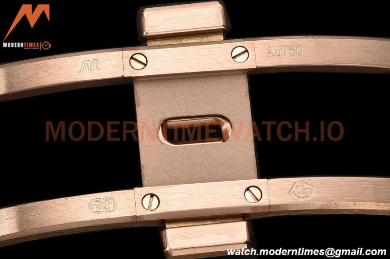Audemars Piguet - Royal Oak 15500 41mm RG/RG Blk/Stk APSF V3 A4302 Mod