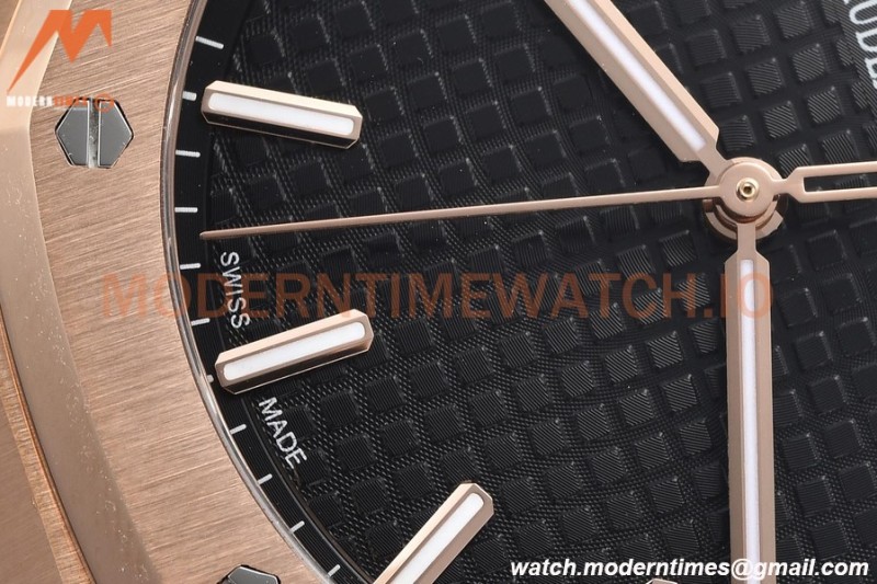 Audemars Piguet - Royal Oak 15500 41mm RG/RG Blk/Stk APSF V3 A4302 Mod
