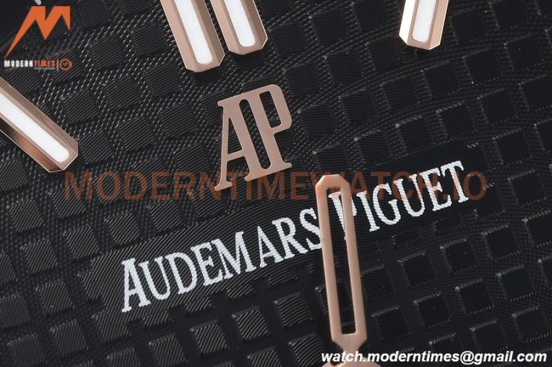 Audemars Piguet - Royal Oak 15500 41mm RG/RG Blk/Stk APSF V3 A4302 Mod