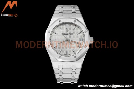 Audemars Piguet - Royal Oak 15500 41mm SS/SS Wht/Stk APSF V3 A4302 Mod