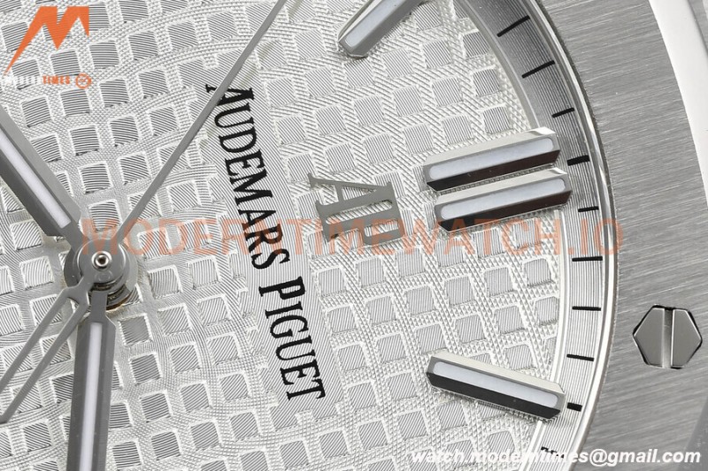Audemars Piguet - Royal Oak 15500 41mm SS/SS Wht/Stk APSF V3 A4302 Mod