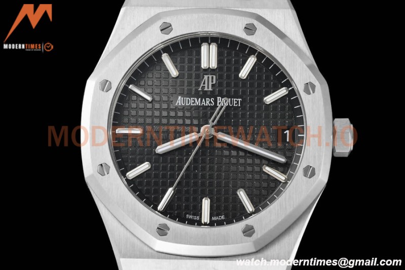 Audemars Piguet - Royal Oak 15500 41mm SS/SS Blk/Stk APSF V3 A4302 Mod