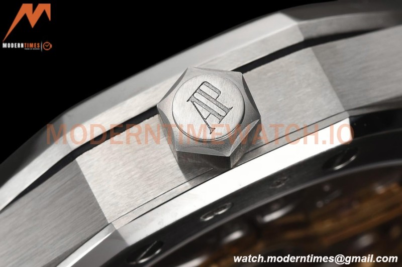Audemars Piguet - Royal Oak 15500 41mm Frosted SS/SS Blk/Stk APSF V3 A4302 Mod