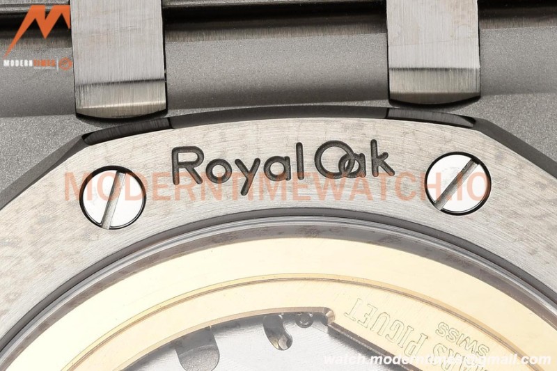 Audemars Piguet - Royal Oak 15500 41mm Frosted SS/SS Blk/Stk APSF V3 A4302 Mod