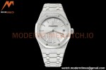 Audemars Piguet - Royal Oak 15500 41mm Frosted SS/SS Wht/Stk APSF V3 A4302 Mod