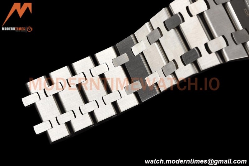 Audemars Piguet - Royal Oak 15500 41mm Frosted SS/SS Wht/Stk APSF V3 A4302 Mod