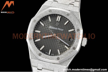 Audemars Piguet - Royal Oak 15500 41mm SS/SS Frosted Grey/Stk APSF V3 A4302 Mod