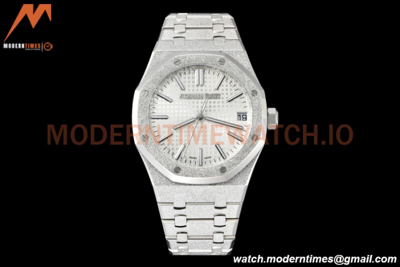 Audemars Piguet - Royal Oak 15510 41mm SS/SS Frosted Wht/Stk APSF A4302 Mod