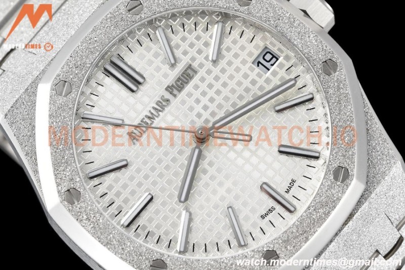 Audemars Piguet - Royal Oak 15510 41mm SS/SS Frosted Wht/Stk APSF A4302 Mod