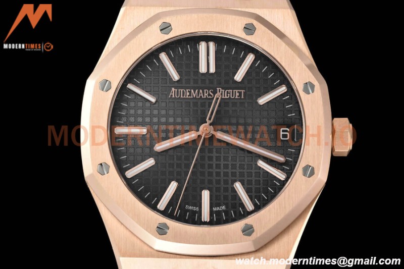 Audemars Piguet - Royal Oak 15510 50th Anniversary 41mm RG/RG Blk/Stk APSF A4302 Mod