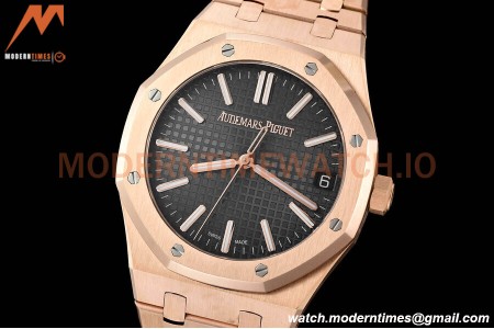 Audemars Piguet - Royal Oak 15510 50th Anniversary 41mm RG/RG Blk/Stk APSF A4302 Mod