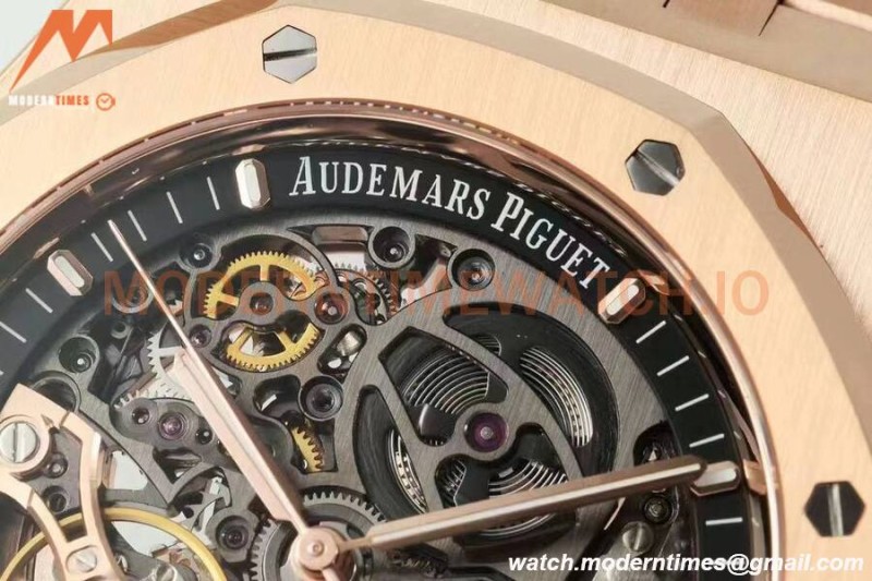 Audemars Piguet - Royal Oak 15407OR 41mm Openworked RG/RG Skeleton THB V2 SA3132