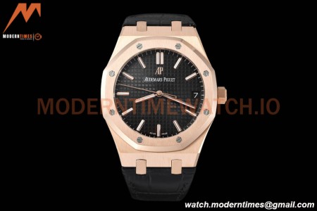 Audemars Piguet - Royal Oak 15500 41mm RG/LE Blk/Stk APSF V3 A4302 Mod