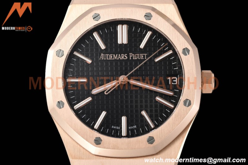Audemars Piguet - Royal Oak 15510 50th Anniversary 41mm RG/LE Blk/Stk APSF A4302 Mod