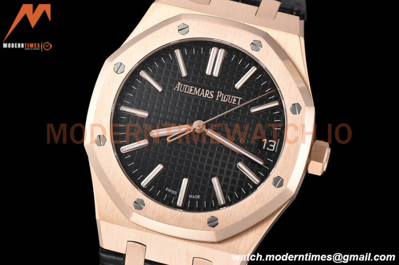 Audemars Piguet - Royal Oak 15510 50th Anniversary 41mm RG/LE Blk/Stk APSF A4302 Mod