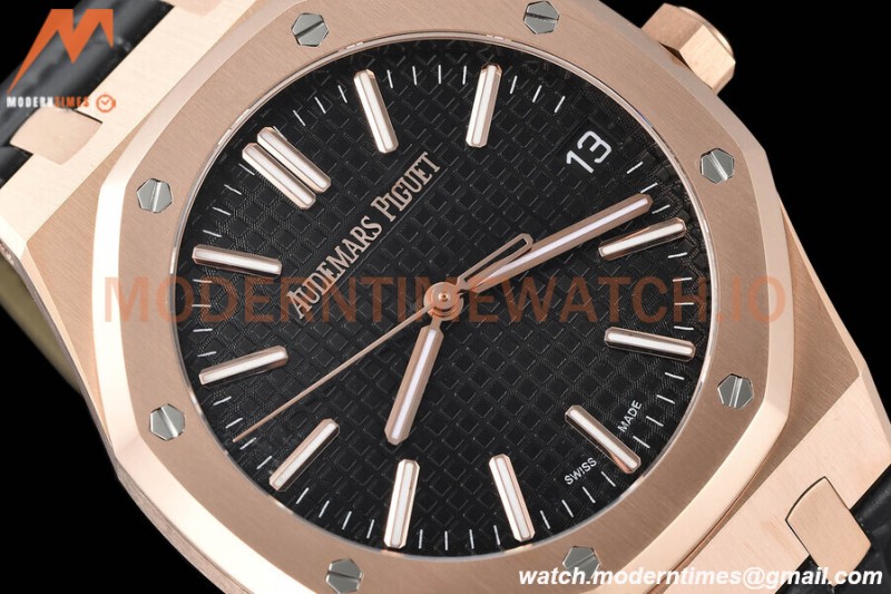 Audemars Piguet - Royal Oak 15510 50th Anniversary 41mm RG/LE Blk/Stk APSF A4302 Mod