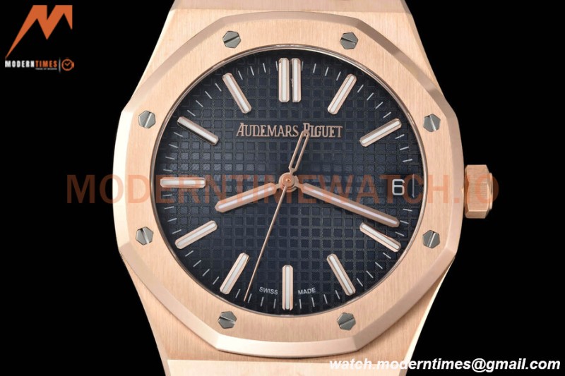 Audemars Piguet - Royal Oak 15510 50th Anniversary 41mm RG/RG Blue/Stk APSF A4302 Mod