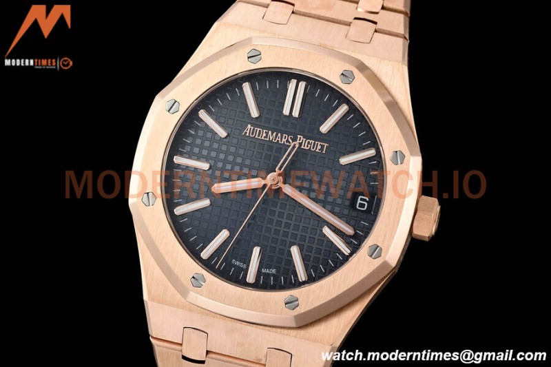 Audemars Piguet - Royal Oak 15510 50th Anniversary 41mm RG/RG Blue/Stk APSF A4302 Mod