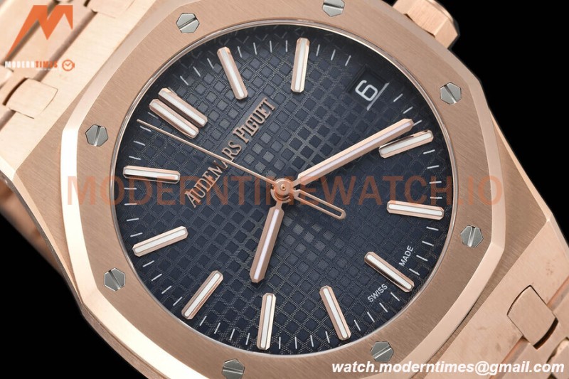 Audemars Piguet - Royal Oak 15510 50th Anniversary 41mm RG/RG Blue/Stk APSF A4302 Mod