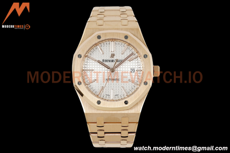 Audemars Piguet - Royal Oak 15400OR RG/RG White ZF V2 A3120