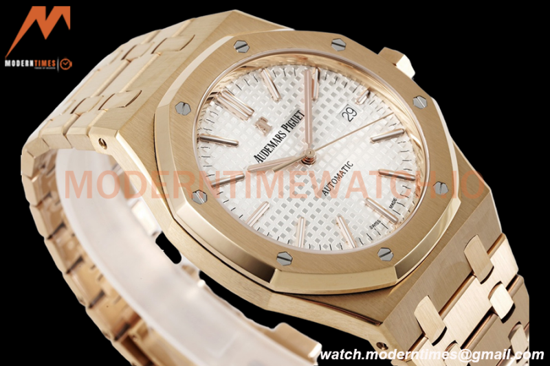 Audemars Piguet - Royal Oak 15400OR RG/RG White ZF V2 A3120