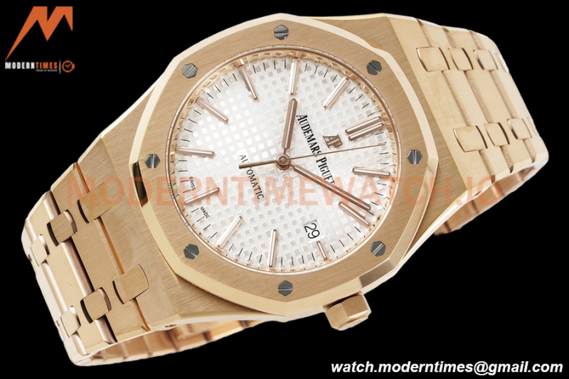 Audemars Piguet - Royal Oak 15400OR RG/RG White ZF V2 A3120