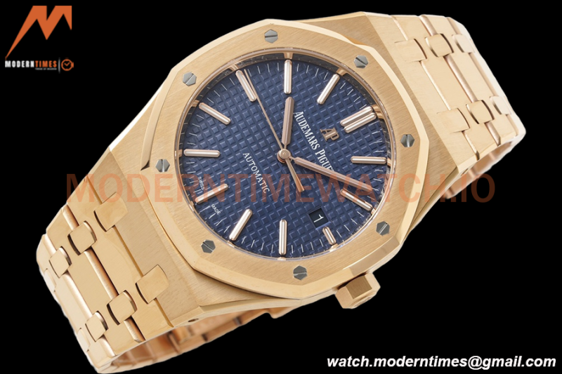Audemars Piguet - Royal Oak 15400OR RG/RG Blue ZF V2 A3120