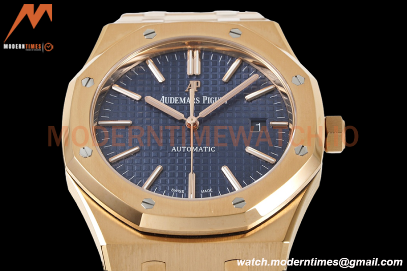 Audemars Piguet - Royal Oak 15400OR RG/RG Blue ZF V2 A3120